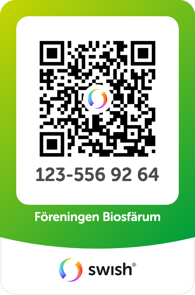 Swish-QR för gåva till Föreningen Biosfärum Kristianstad